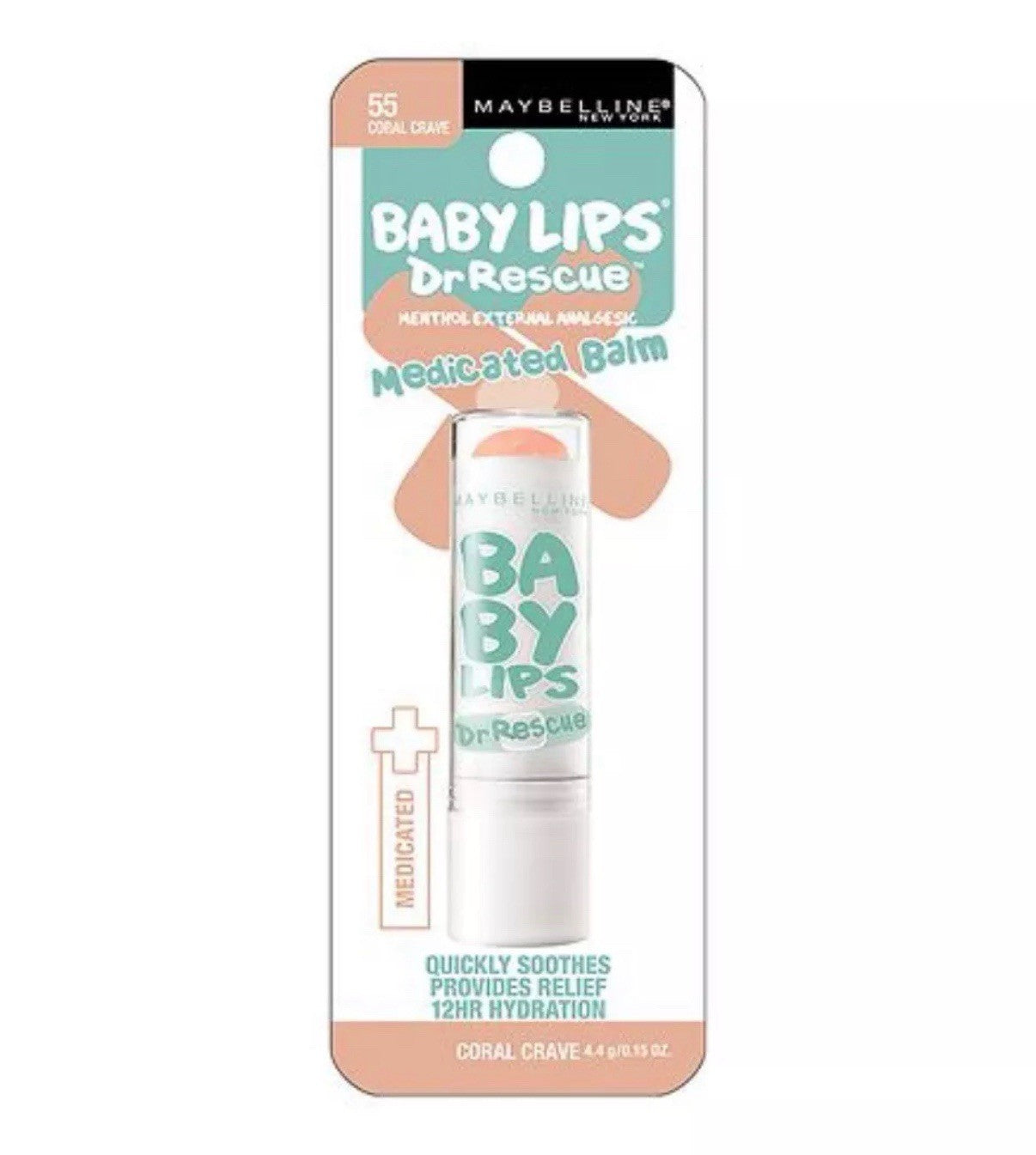 Maybelline Baby Lips Dr. Rescue - 55 Coral Crave - Menthol External Analgesic
