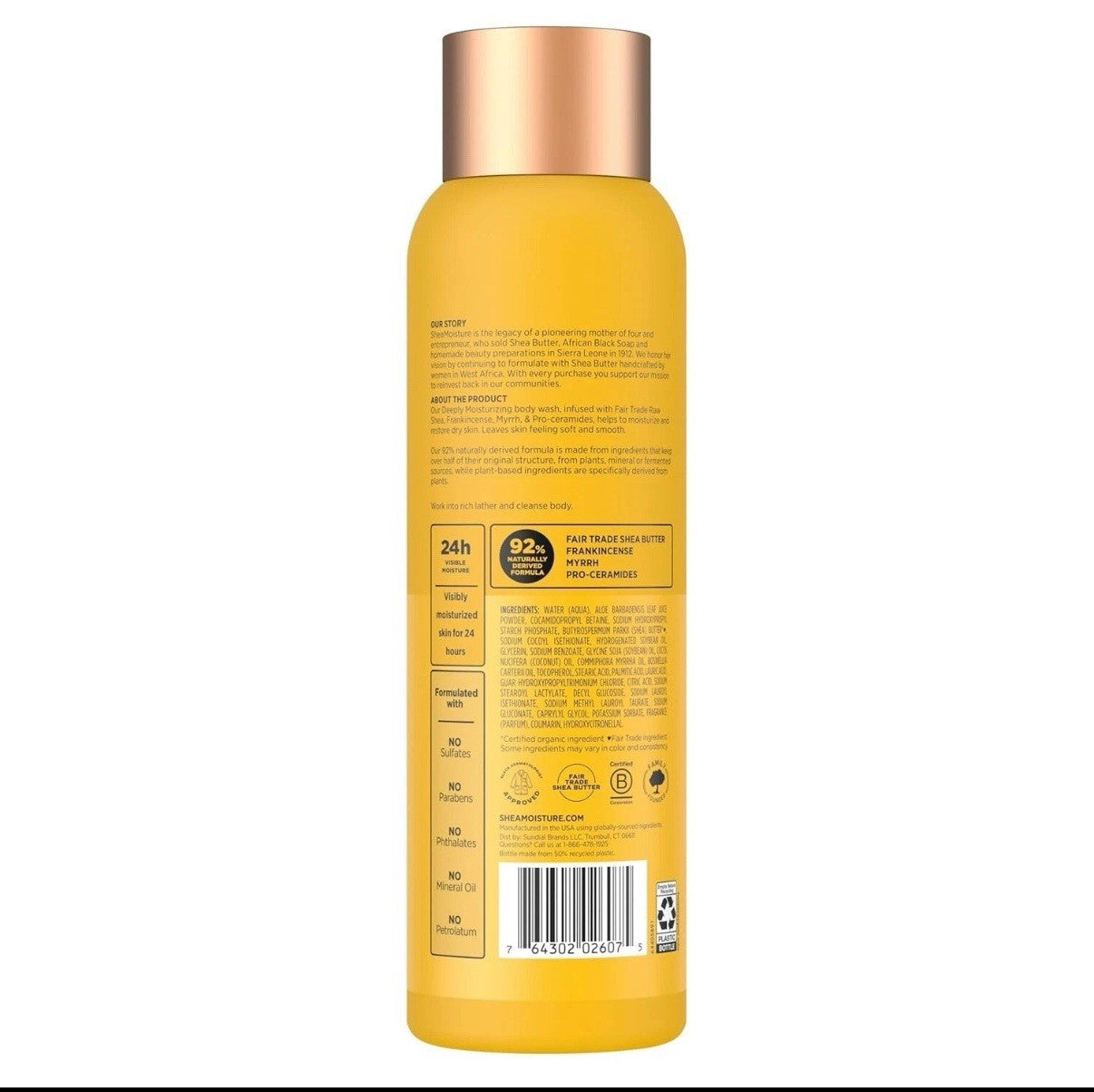 SheaMoisture Raw Shea Butter Body Wash, Deep Moisture, 18 oz