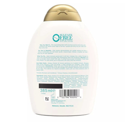 OGX Quenching + Coconut, Curl-Defining Shampoo with Citrus Oil & Honey, 13 oz