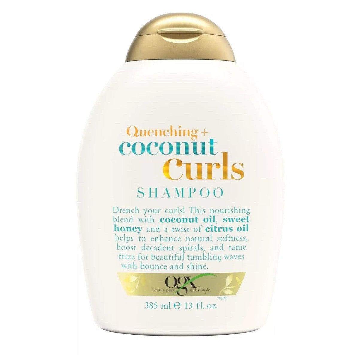 OGX Quenching + Coconut, Curl-Defining Shampoo with Citrus Oil & Honey, 13 oz