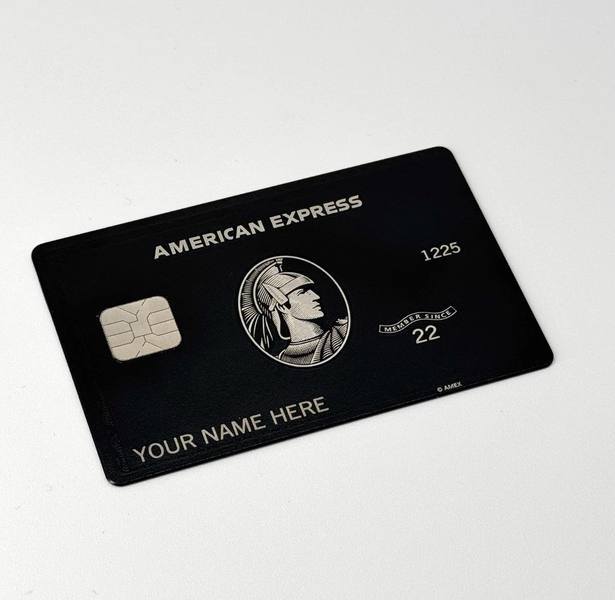 AMX Custom Black Card with Small | Large Chip - 2024 Novelty Design