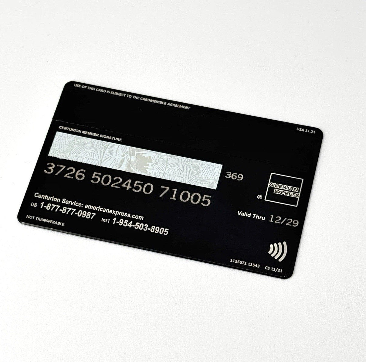 AMX Custom Black Card with Small | Large Chip - 2024 Novelty Design