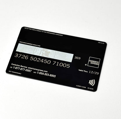 AMX Custom Black Card with Small | Large Chip - 2024 Novelty Design