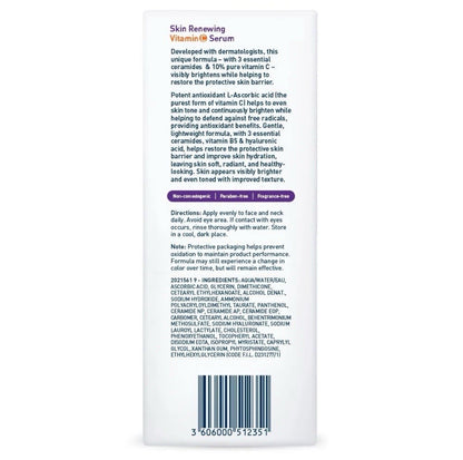 CeraVe Skin Renewing Vitamin C Serum with Hyaluronic Acid 1 FL OZ (30 ml)